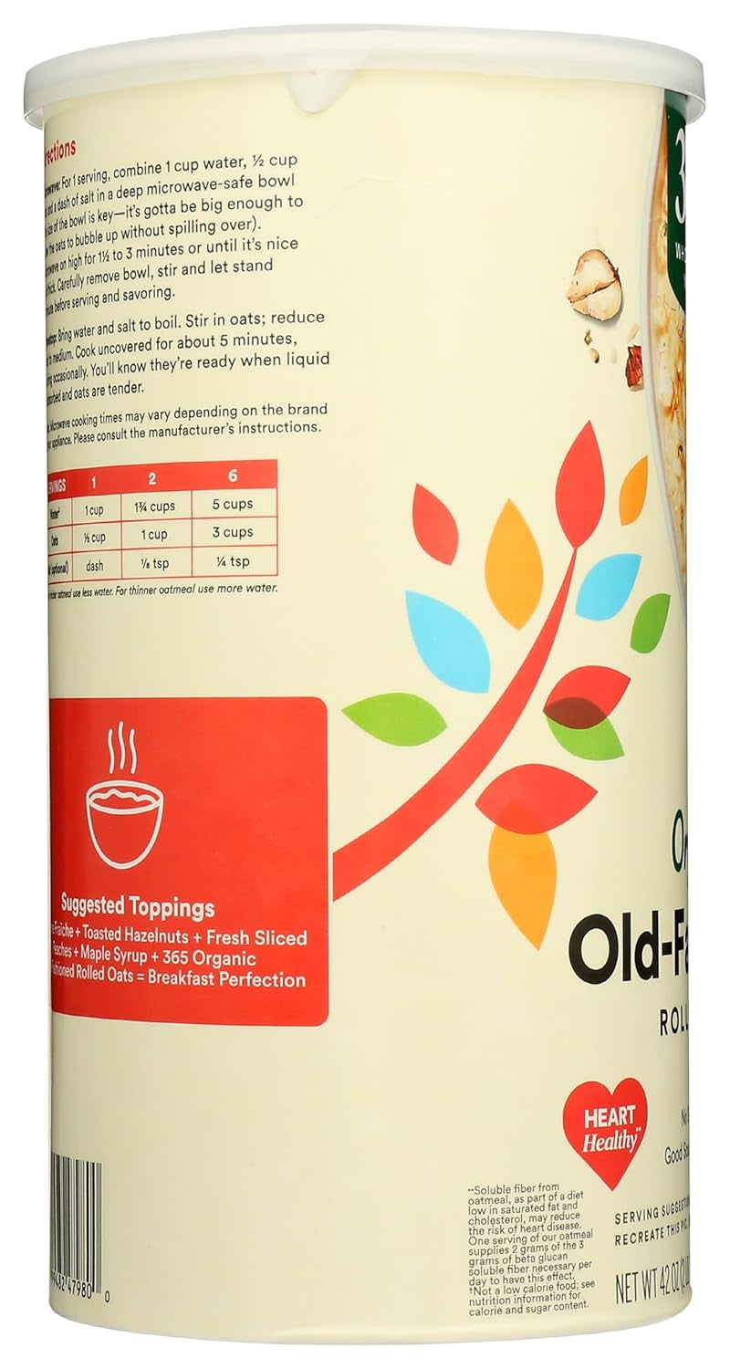 365 by Whole Foods Market, Organic Old-Fashioned Rolled Oats, 42 Ounce