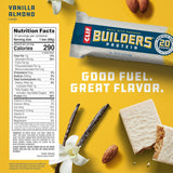 CLIF Builders - Vanilla Almond Flavor - Plant Based Protein Bars - Gluten Free - Non-Gmo - Low Glycemic - 20G Protein - 2.4 Oz. (12 Count)