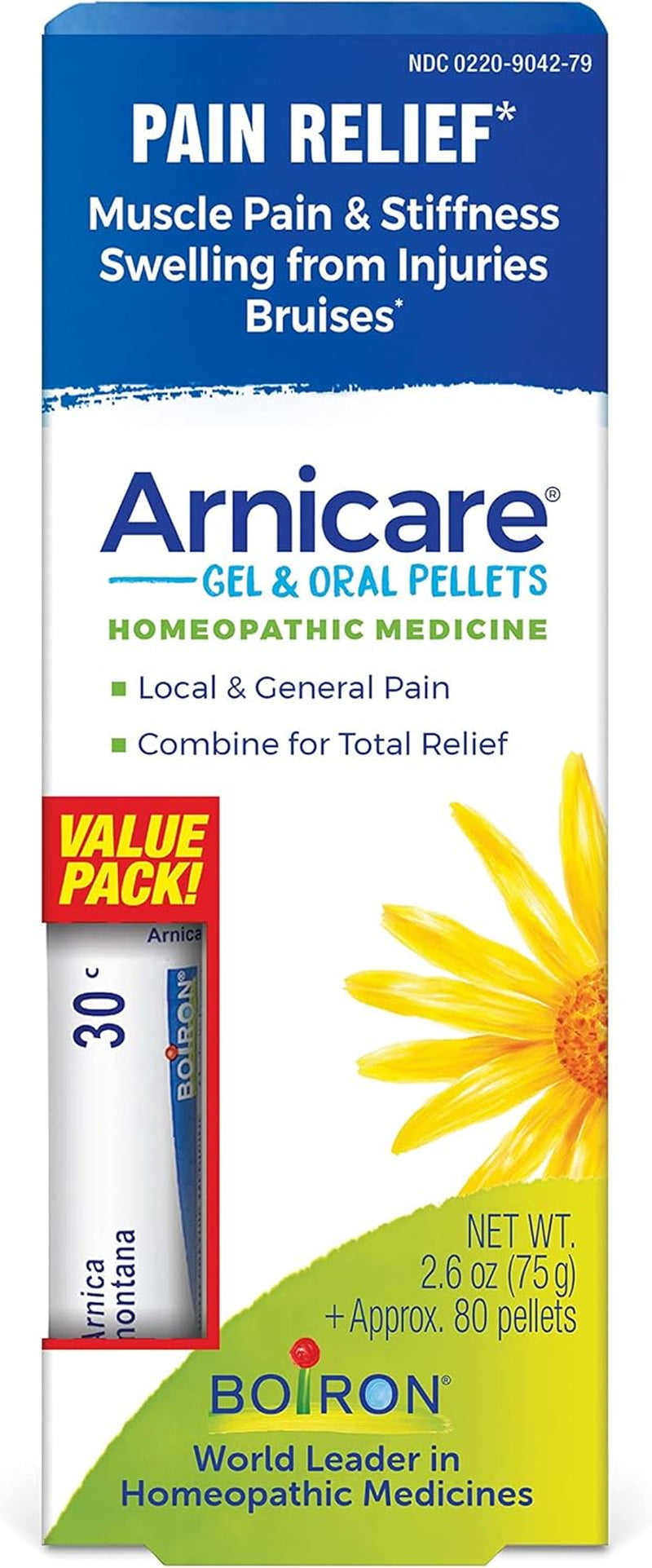 Boiron Arnicare Gel for Soothing Relief of Joint Pain, Muscle Pain, Muscle Soreness, and Swelling from Bruises or Injury - Non-Greasy and Fragrance-Free - 2.6 Oz