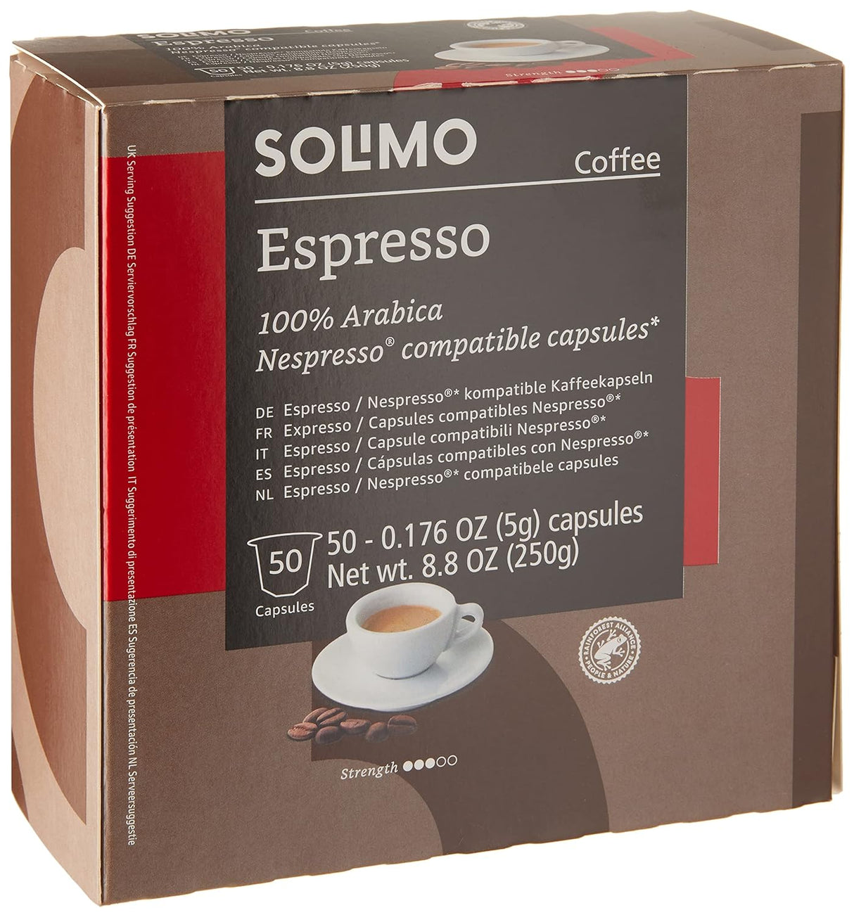 Amazon Brand - Solimo Dark Roast Coffee Pods, Compatible with Keurig 2.0 K-Cup Brewers 100 Count(Pack of 1)