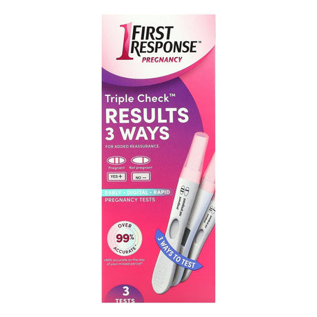 First Response, Triple Check Pregnancy Tests, 3 Tests - Supply Center USA