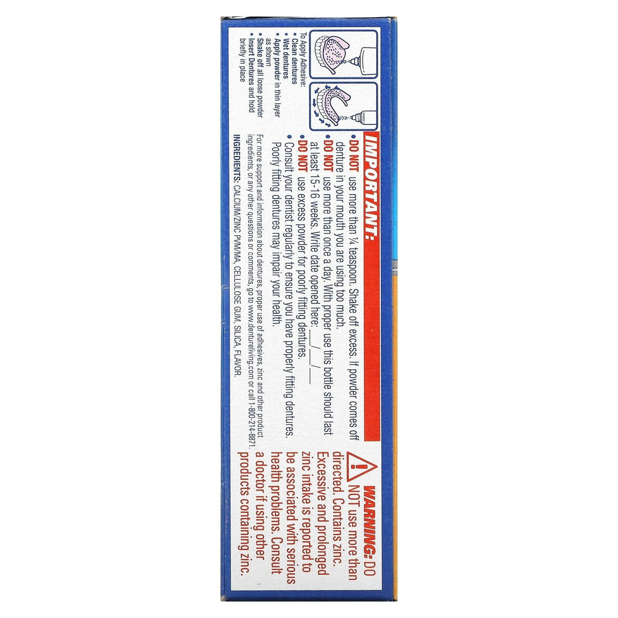 Fixodent, Denture Adhesive Powder, Extra Hold, 2.7 oz (76 g) - Supply Center USA