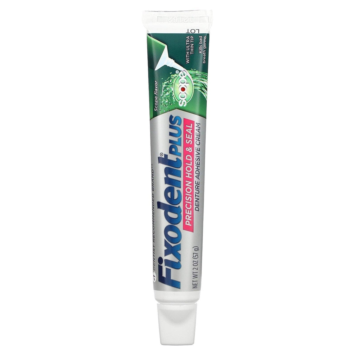 Fixodent, Plus, Dental Adhesive Cream, Scope Flavor, 2 oz (57 g) - Supply Center USA