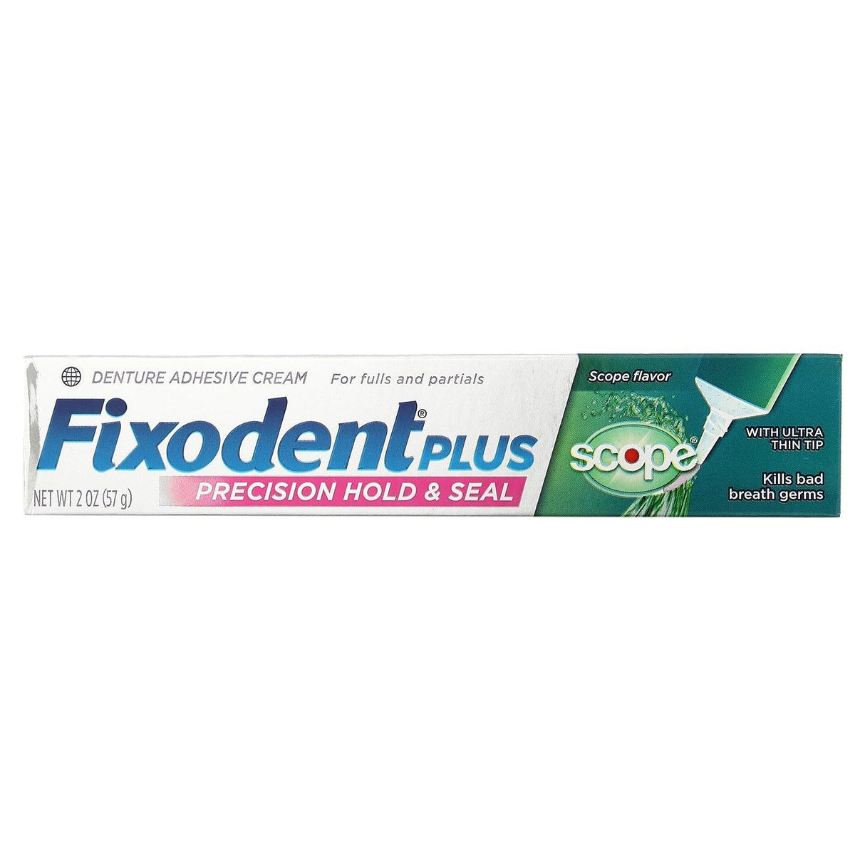 Fixodent, Plus, Dental Adhesive Cream, Scope Flavor, 2 oz (57 g) - Supply Center USA