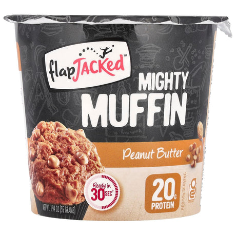 FlapJacked, Mighty Muffin, Peanut Butter, 1.94 oz (55 g) - Supply Center USA