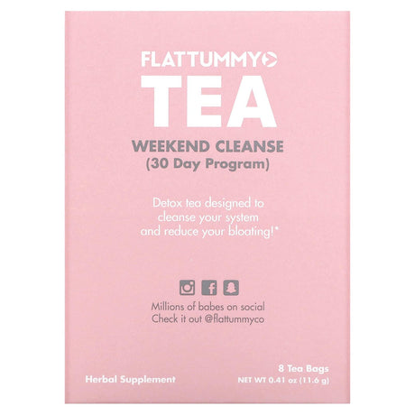 Flat Tummy, Weekend Cleanse 30 Day Program, 8 Tea Bags, 0.05 oz (1.45 g) Each - Supply Center USA