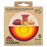 Food Huggers, Reusable Silicone Food Savers , 5 Pieces - Supply Center USA