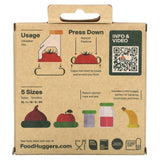 Food Huggers, Reusable Silicone Food Savers , 5 Pieces - Supply Center USA