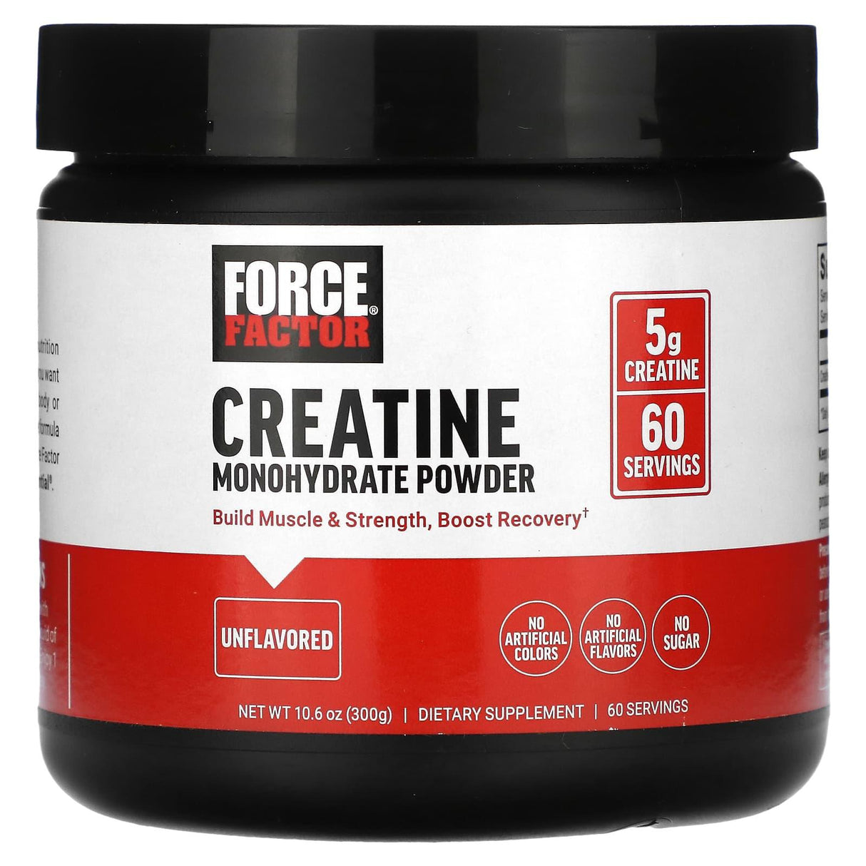Force Factor, Creatine Monohydrate Powder, Unflavored, 10.6 oz (300 g) - Supply Center USA