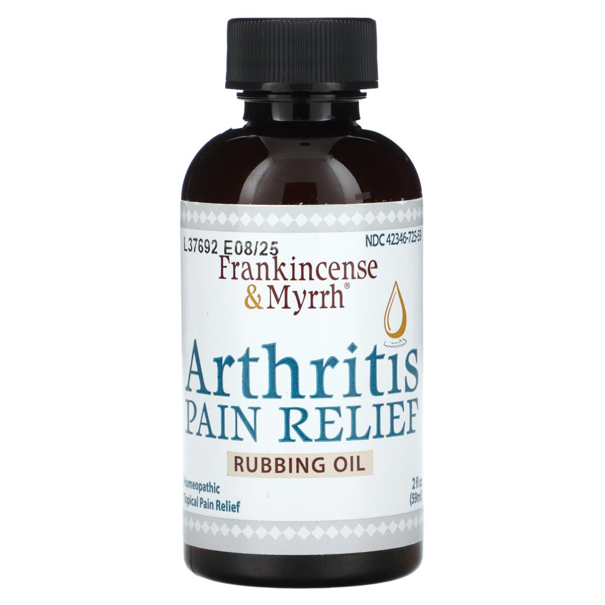 Frankincense & Myrrh, Arthritis Pain Relief Rubbing Oil, 2 fl oz (59 ml) - Supply Center USA