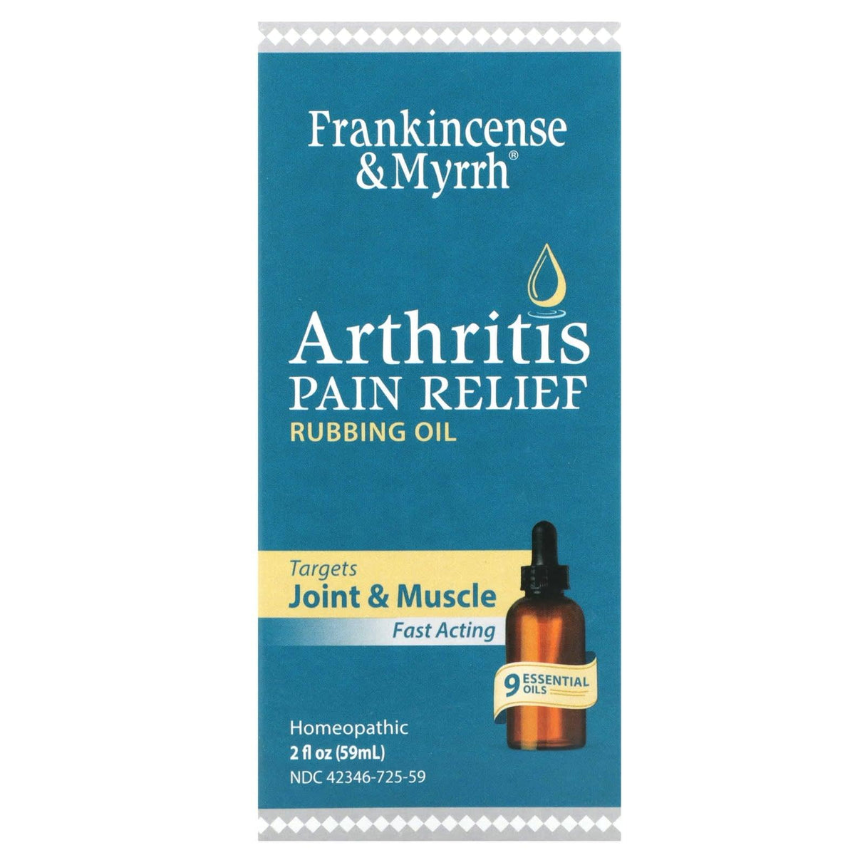 Frankincense & Myrrh, Arthritis Pain Relief Rubbing Oil, 2 fl oz (59 ml) - Supply Center USA