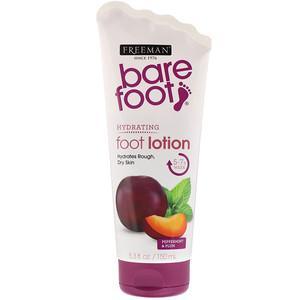 Freeman Beauty, Bare Foot, Hydrating, Foot Lotion, Peppermint & Plum, 5.3 fl oz (150 ml) - Supply Center USA