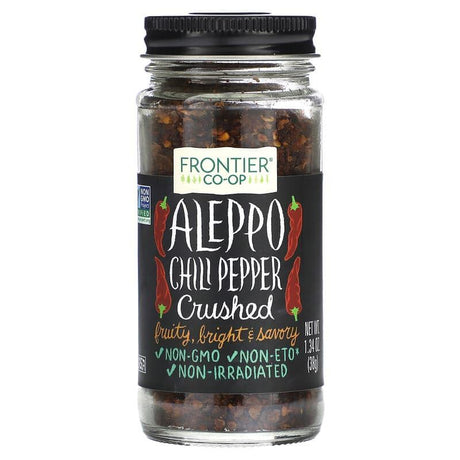 Frontier Co-op, Aleppo Chili Pepper, Crushed, 1.34 oz (38 g) - Supply Center USA