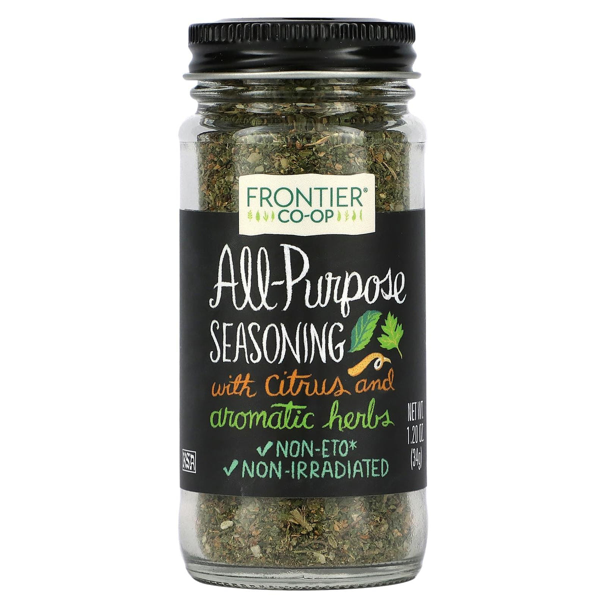 Frontier Co-op, All-Purpose Seasoning with Citrus and Aromatic Herbs, 1.2 oz (34 g) - Supply Center USA