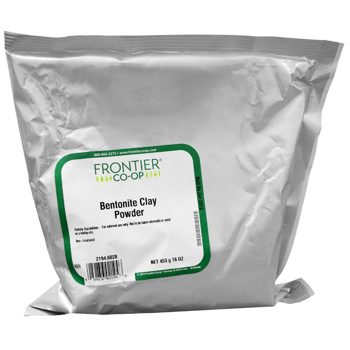 Frontier Natural Products, Bentonite Clay Powder, 16 oz (453 g) - Supply Center USA