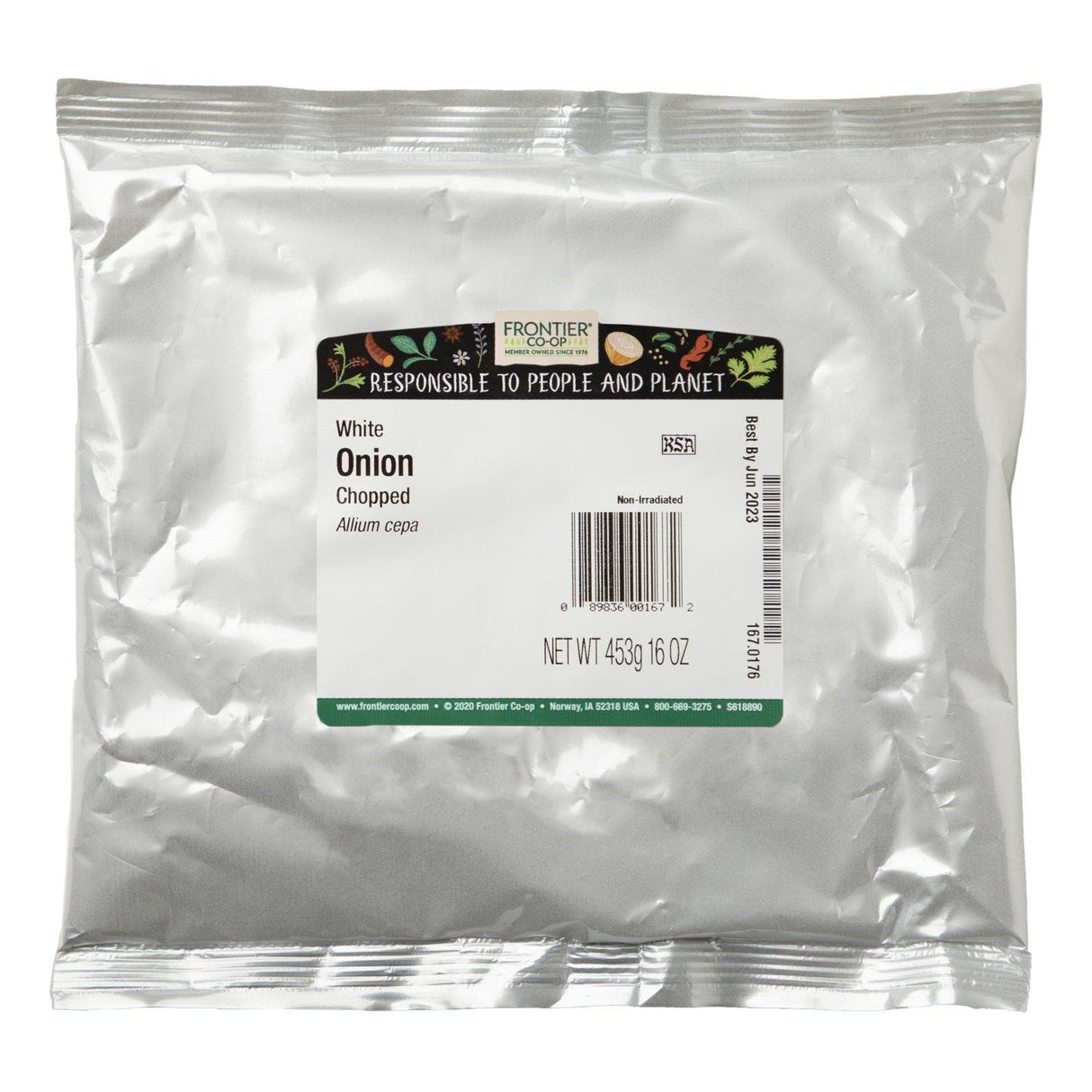 Frontier Natural Products, Chopped White Onion, 16 oz (453 g) - Supply Center USA