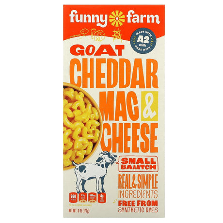 Funny Farm, Goat Cheddar Mac & Cheese, 6 oz (170 g) - Supply Center USA