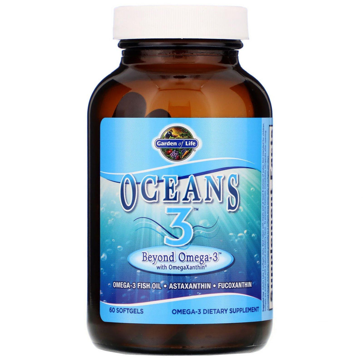Garden of Life, Oceans 3, Beyond Omega-3 with OmegaXanthin, 60 Softgels - Supply Center USA