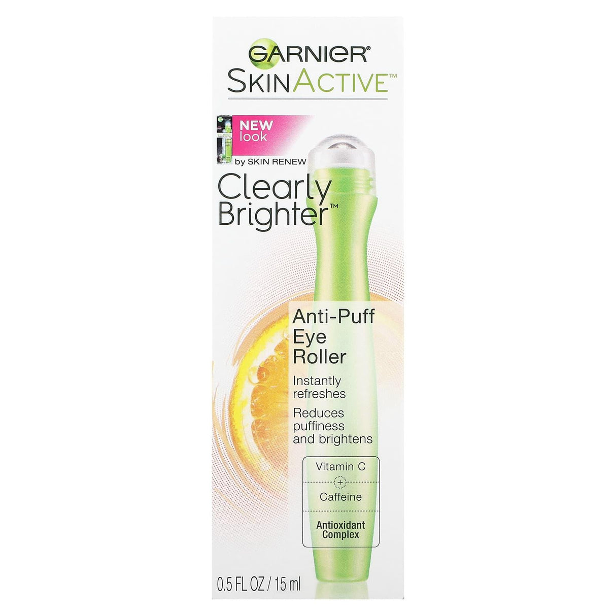 Garnier, SkinActive, Anti-Puff Eye Roller, 0.5 fl oz (15 ml) - Supply Center USA
