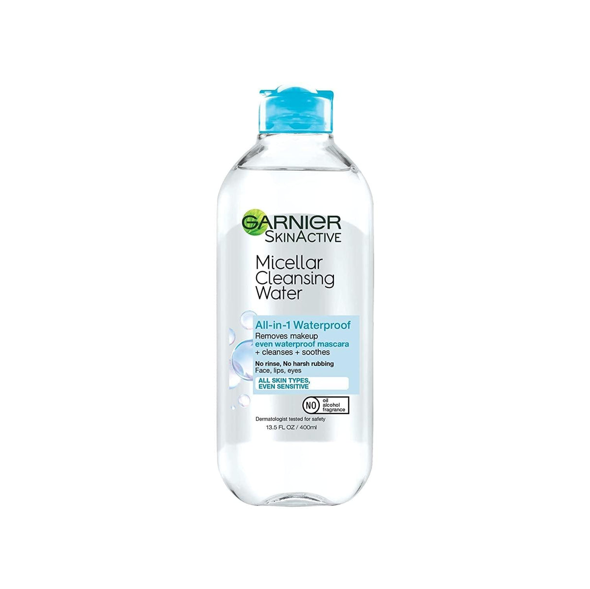 Garnier Skinactive Micellar Water for Waterproof Makeup, Facial Cleanser & Makeup Remover, 13.5 Fl Oz (400Ml), 1 Count (Packaging May Vary) - Supply Center USA