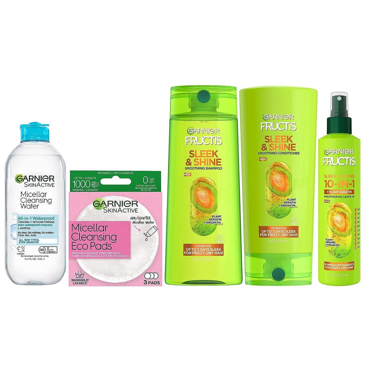 Garnier Skinactive Micellar Water for Waterproof Makeup, Facial Cleanser & Makeup Remover, 13.5 Fl Oz (400Ml), 1 Count (Packaging May Vary) - Supply Center USA