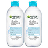 Garnier Skinactive Micellar Water for Waterproof Makeup, Facial Cleanser & Makeup Remover, 13.5 Fl Oz (400Ml), 1 Count (Packaging May Vary) - Supply Center USA
