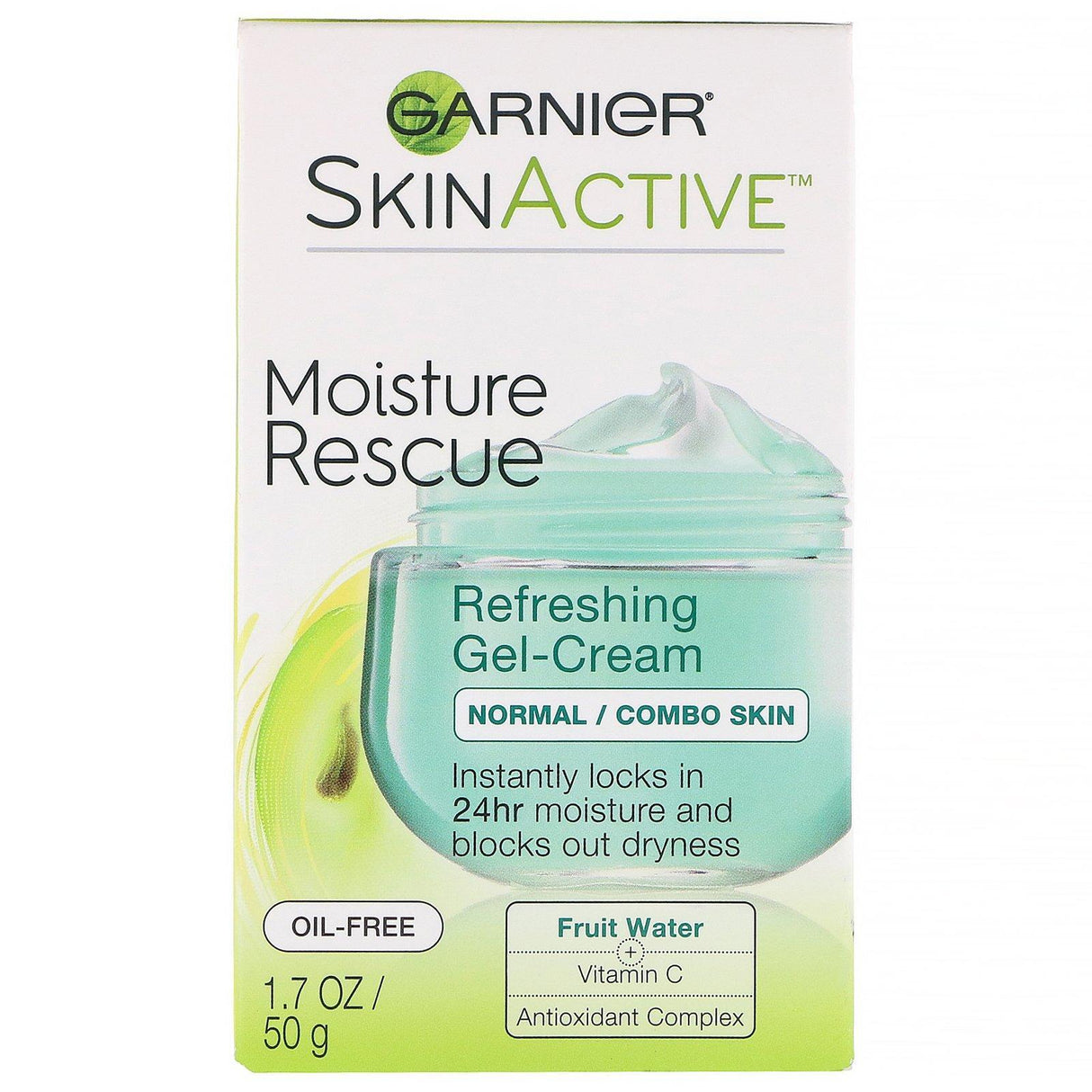 Garnier, SkinActive, Moisture Rescue Refreshing Gel-Cream, Normal/Combo Skin, 1.7 oz (50 g) - Supply Center USA