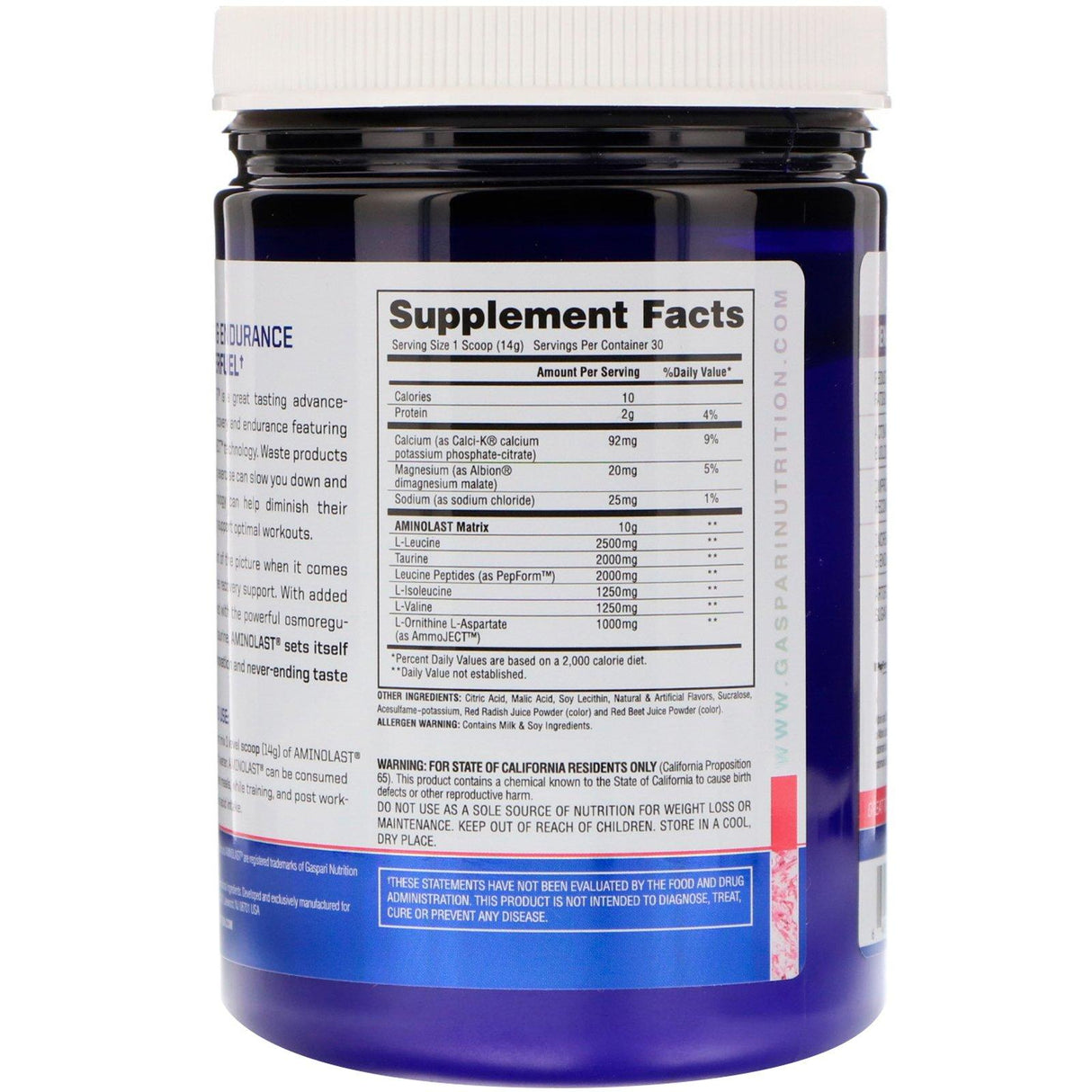 Gaspari Nutrition, Aminolast, Recovery & Endurance, BCAA Superfuel, Watermelon Blast, 14.8 oz (420 g) - Supply Center USA