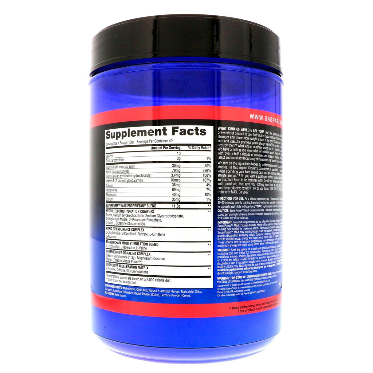 Gaspari Nutrition, SuperPump Max, Watermelon, 1.41 lbs (640 g) - Supply Center USA