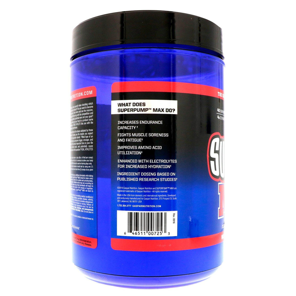 Gaspari Nutrition, SuperPump Max, Watermelon, 1.41 lbs (640 g) - Supply Center USA