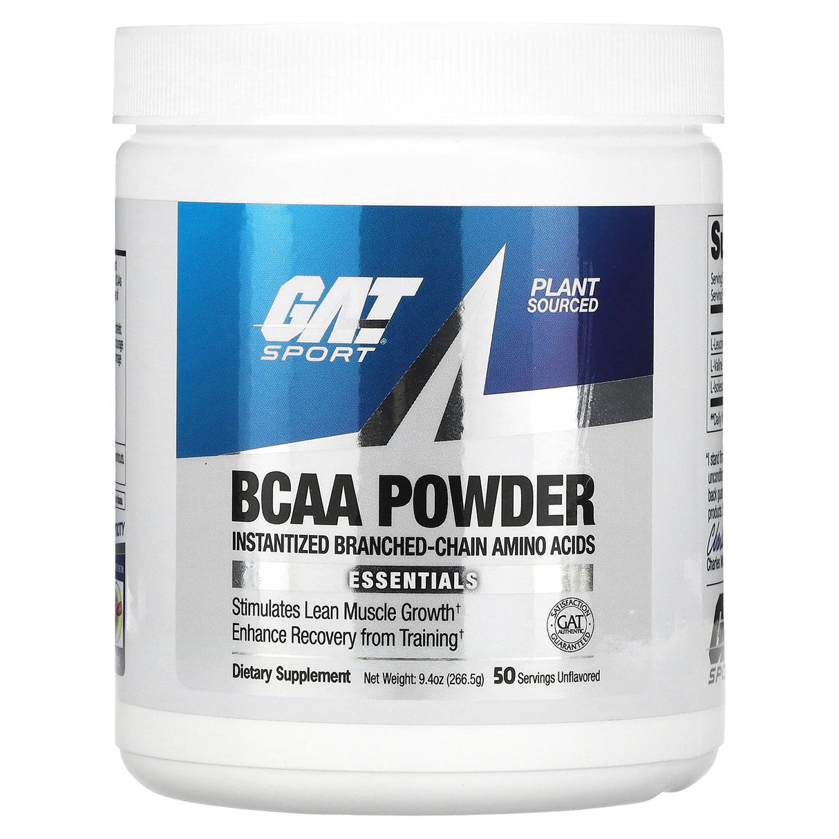 GAT, BCAA Powder, Unflavored, 9.4 oz (266.5 g) - Supply Center USA