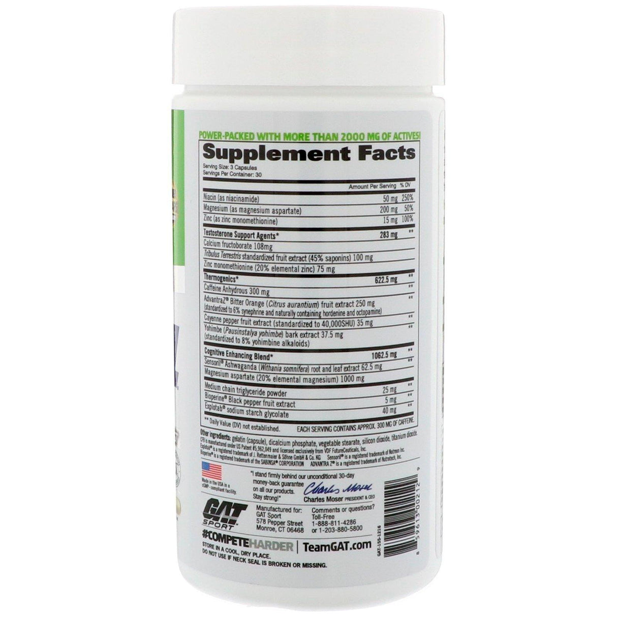 GAT, JetFUEL T-300, 90 Oil-Infused Capsules - Supply Center USA