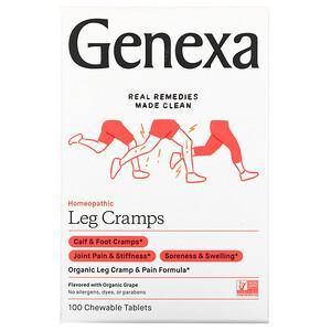 Genexa, Homeopathic Leg Cramp, Organic Leg Cramp & Pain Formula, Grape, 100 Chewable Tablets - Supply Center USA