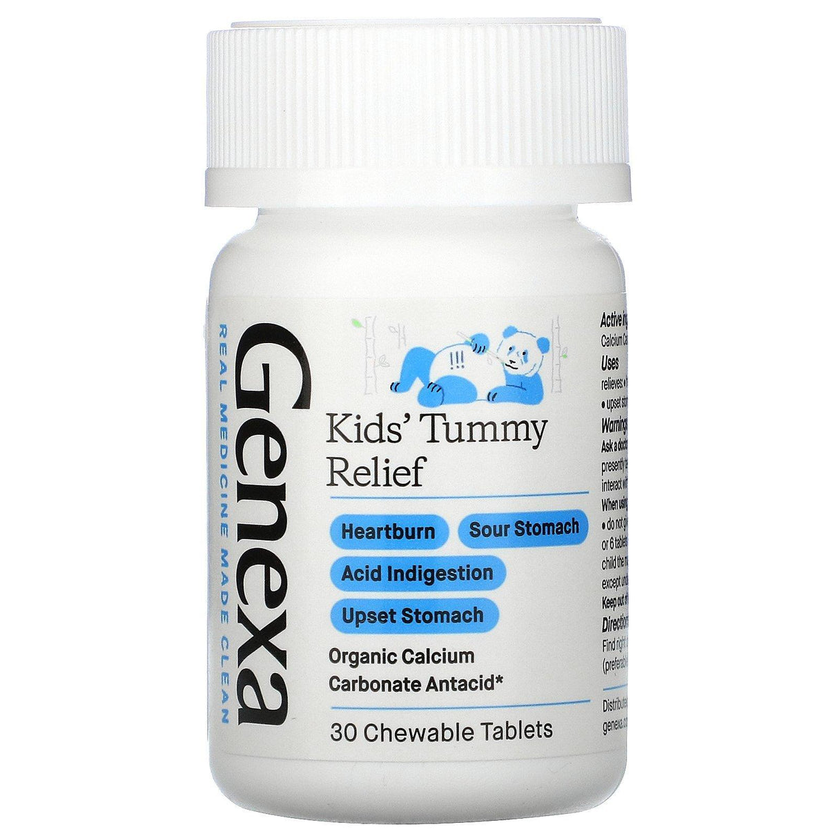 Genexa, Kid's Tummy Relief, Ages 2+, Organic Berry & Vanilla, 30 Chewable Tablets - Supply Center USA