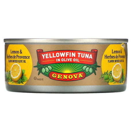 Genova, Yellowfin Tuna In Olive Oil, Lemon & Herbes De Provence, 5 oz (142 g) - Supply Center USA