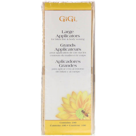 Gigi Spa, Large Applicators for Bikini Line & Body Waxing, 100 Large Applicators - Supply Center USA