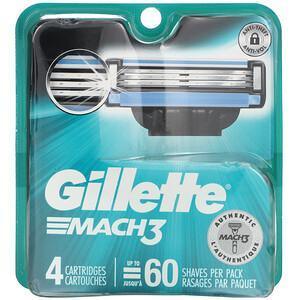Gillette, Mach3, 4 Cartridges - Supply Center USA