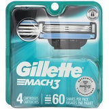 Gillette, Mach3, 4 Cartridges - Supply Center USA