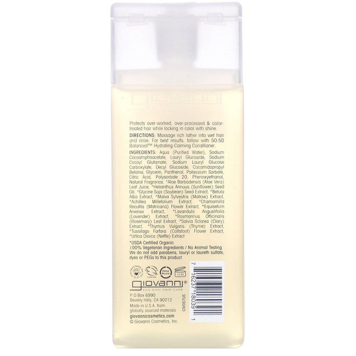 Giovanni, 50:50 Balanced, Hydrating-Clarifying Shampoo, For Normal to Dry Hair, 2 fl oz (60 ml) - Supply Center USA