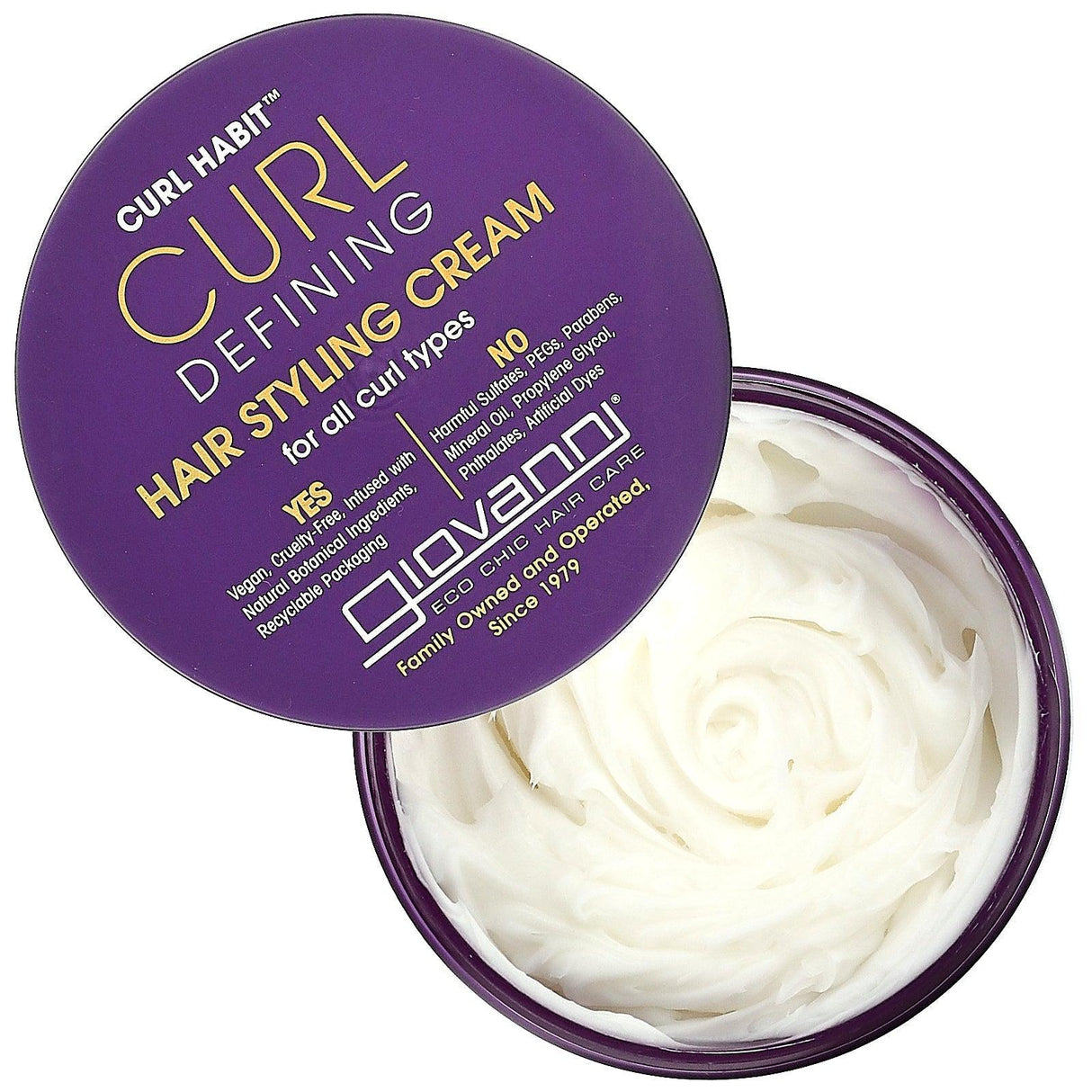 Giovanni, Curl Habit, Curl Defining Hair Styling Cream, For All Curl Types, 10 fl oz (295 ml) - Supply Center USA