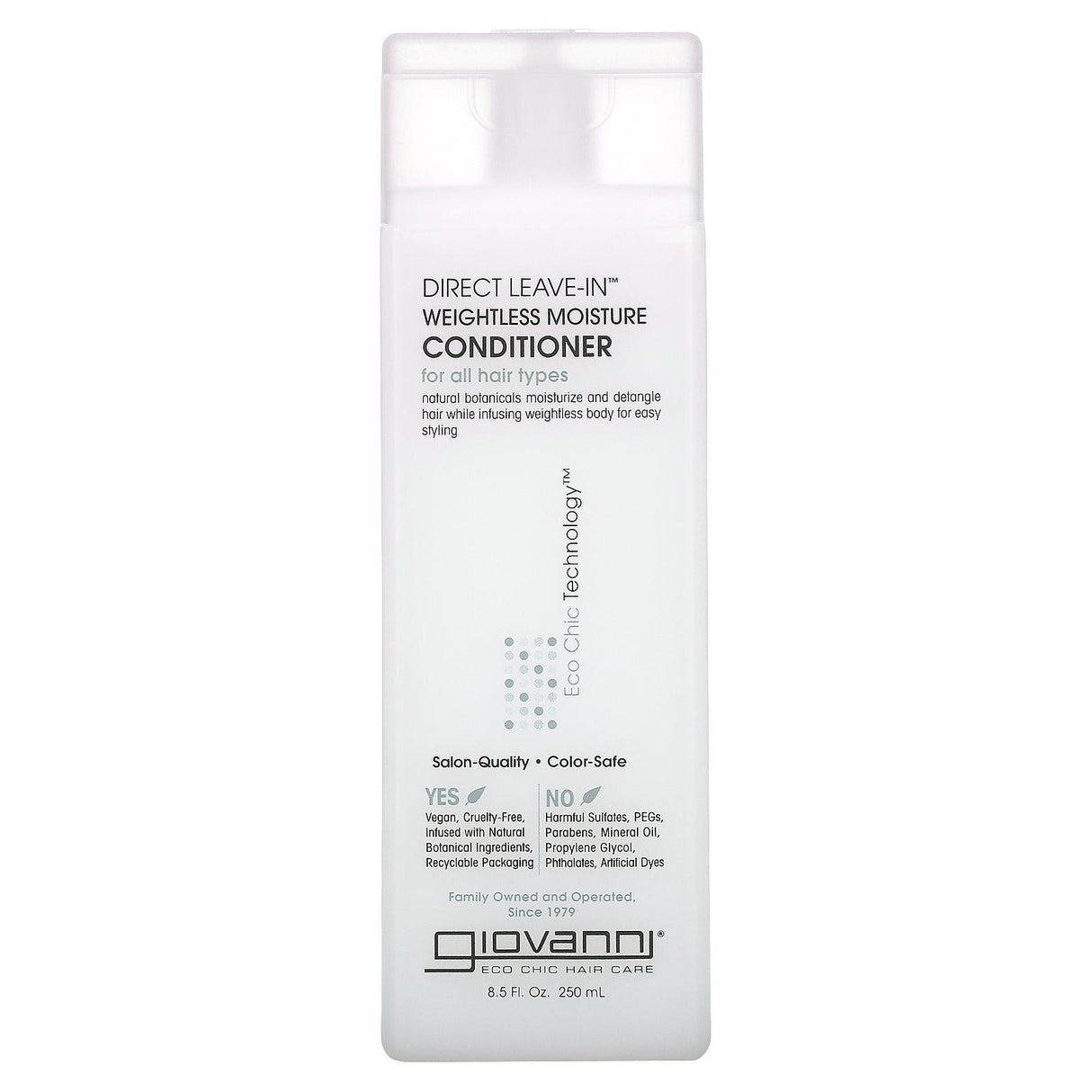 Giovanni, Direct Leave-In Weightless Moisture Conditioner, For All Hair Types, 8.5 fl oz (250 ml) - Supply Center USA
