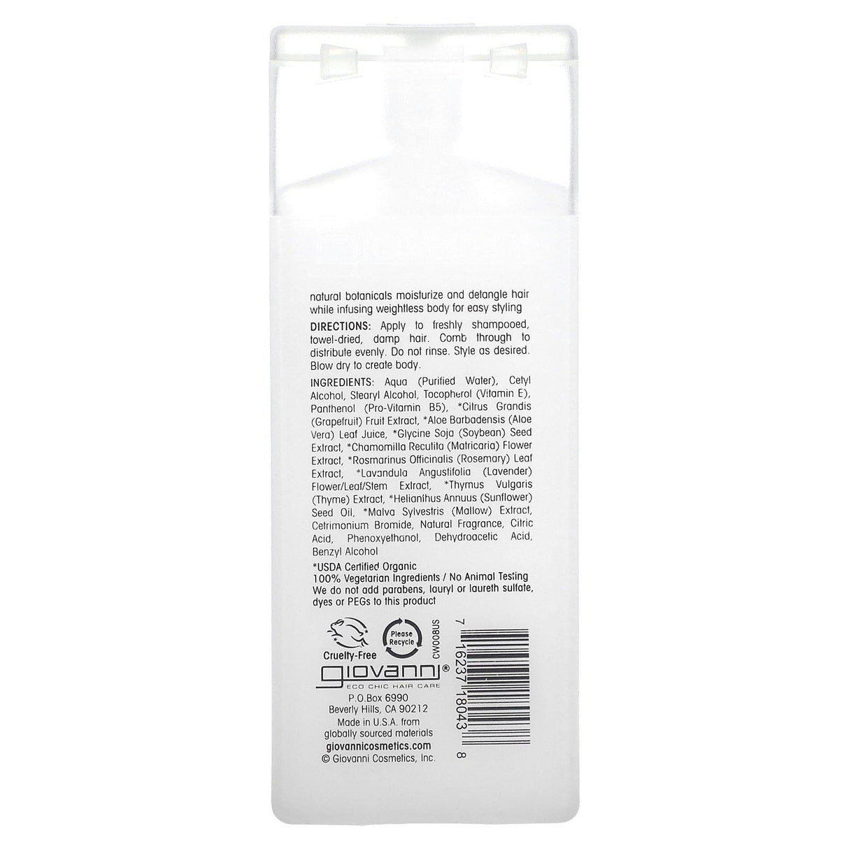 Giovanni, Direct Leave-In Weightless Moisture Conditioner, For All Hair Types, 8.5 fl oz (250 ml) - Supply Center USA