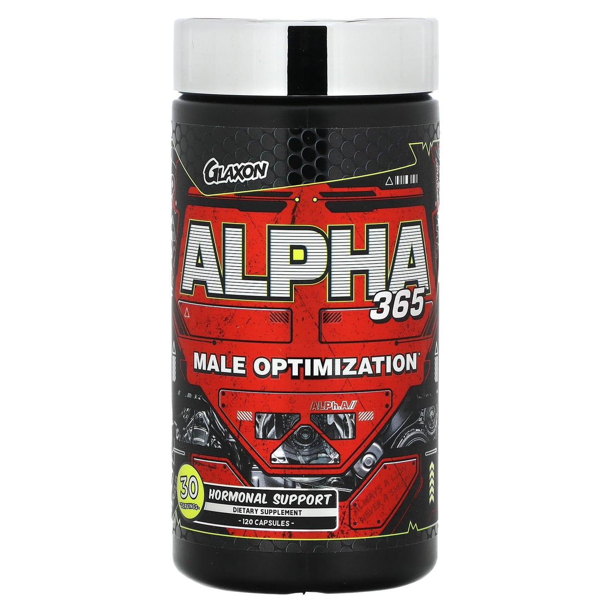 Glaxon, ALPHA 365, Male Optimization, 120 Capsules - Supply Center USA