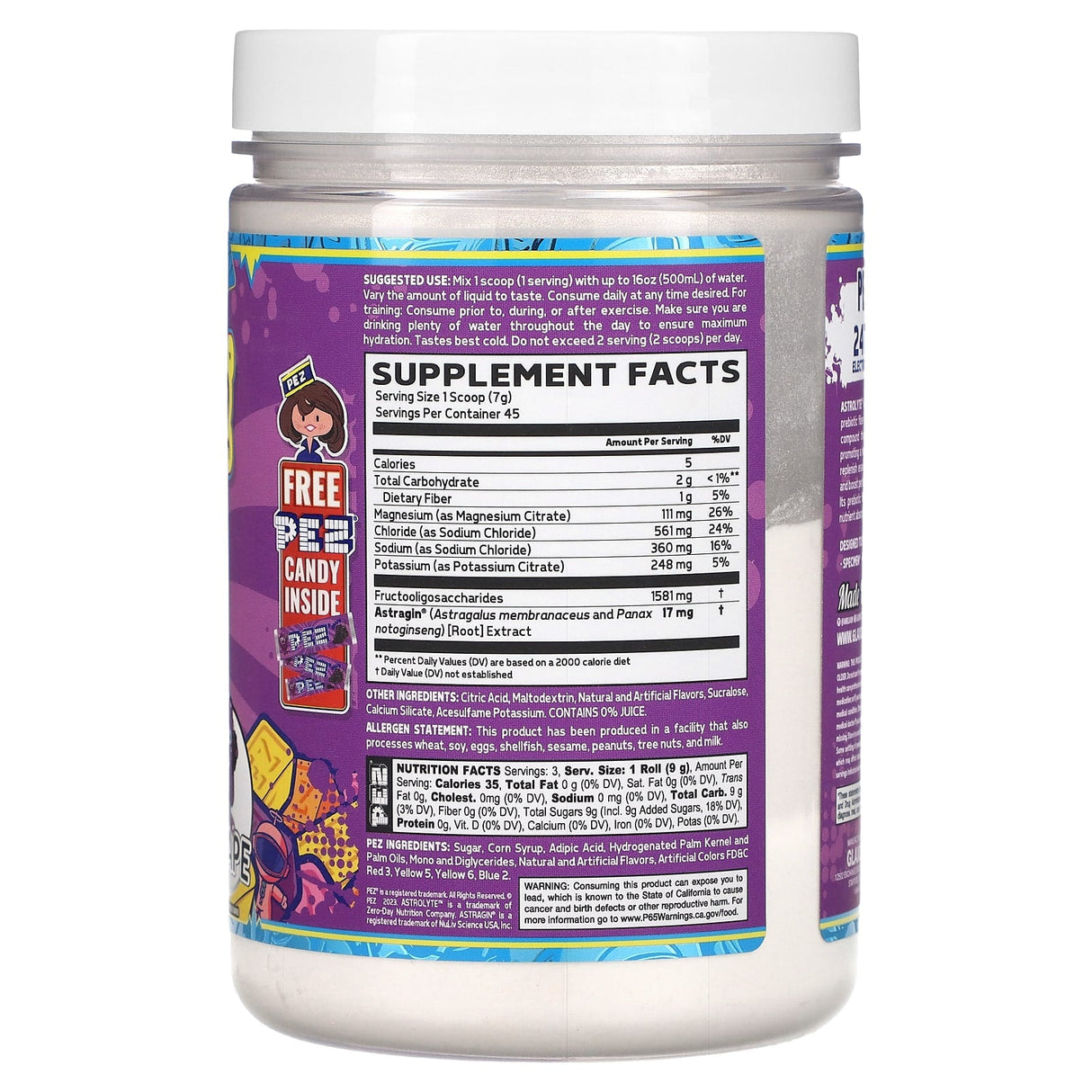 Glaxon, Pez Astrolyte, Grape, 11.1 oz (315 g) - Supply Center USA