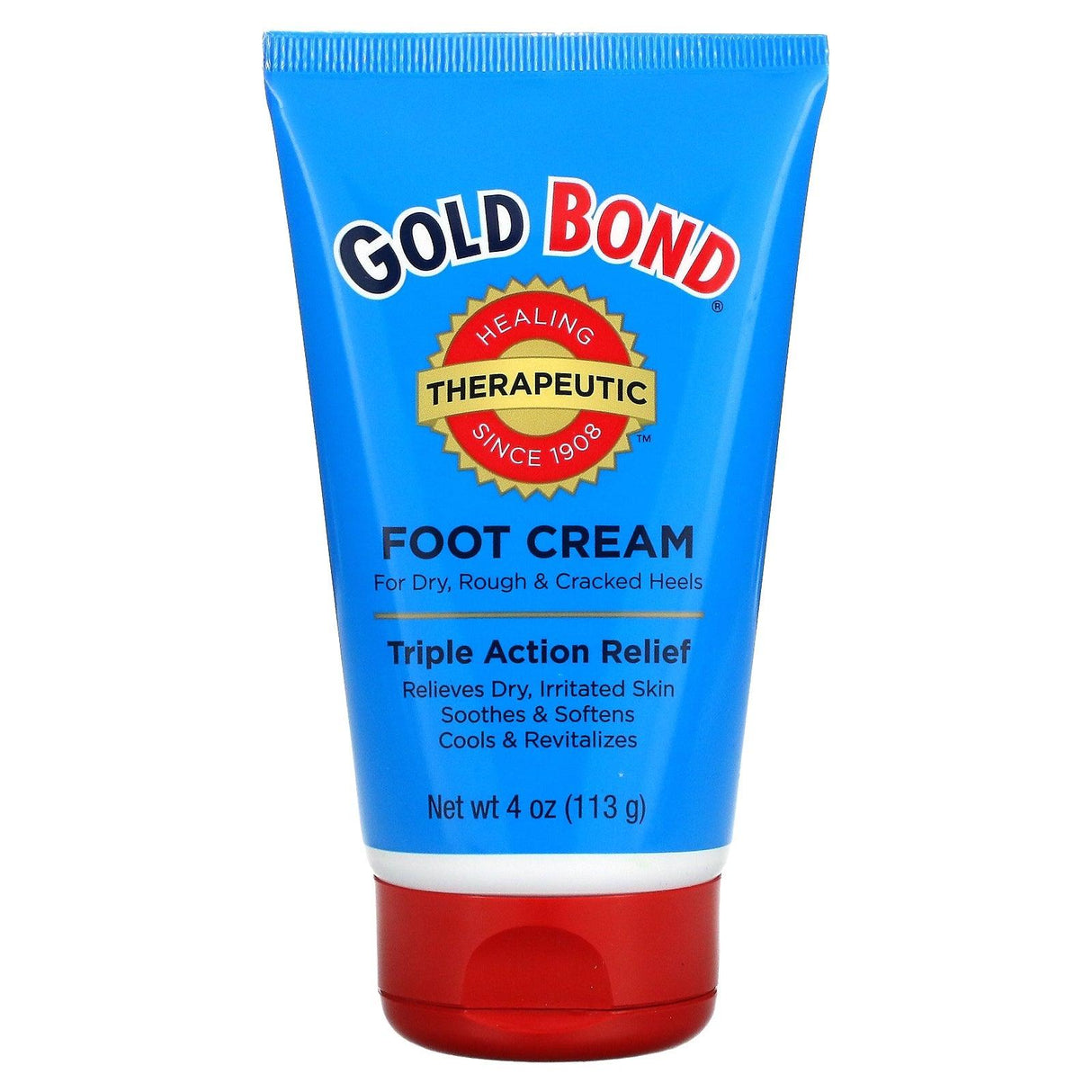 Gold Bond, Therapeutic Foot Cream, Triple Action Relief, 4 oz (113 g) - Supply Center USA