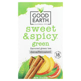 Good Earth Teas, Green Tea, Sweet & Spicy, Green, Decaffeinated , 18 Tea Bags, 1.33 oz (37.8 g) - Supply Center USA