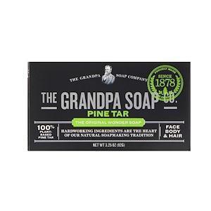 Grandpa's, Face Body & Hair Bar Soap, Pine Tar, 3.25 oz (92 g) - Supply Center USA