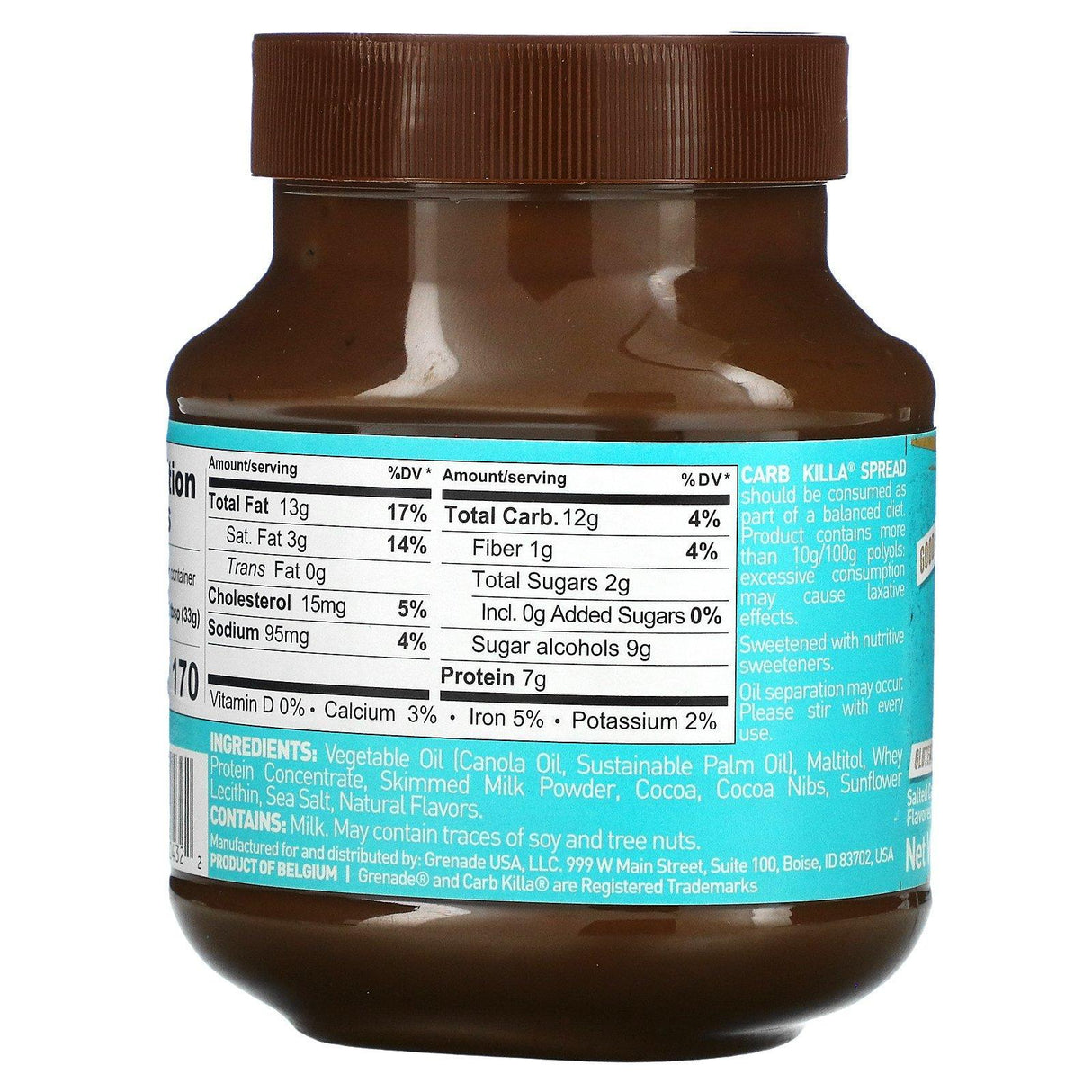 Grenade, Carb Killa, Protein Spread, Chocolate Chip Salted Caramel, 12.7 oz (360 g) - Supply Center USA