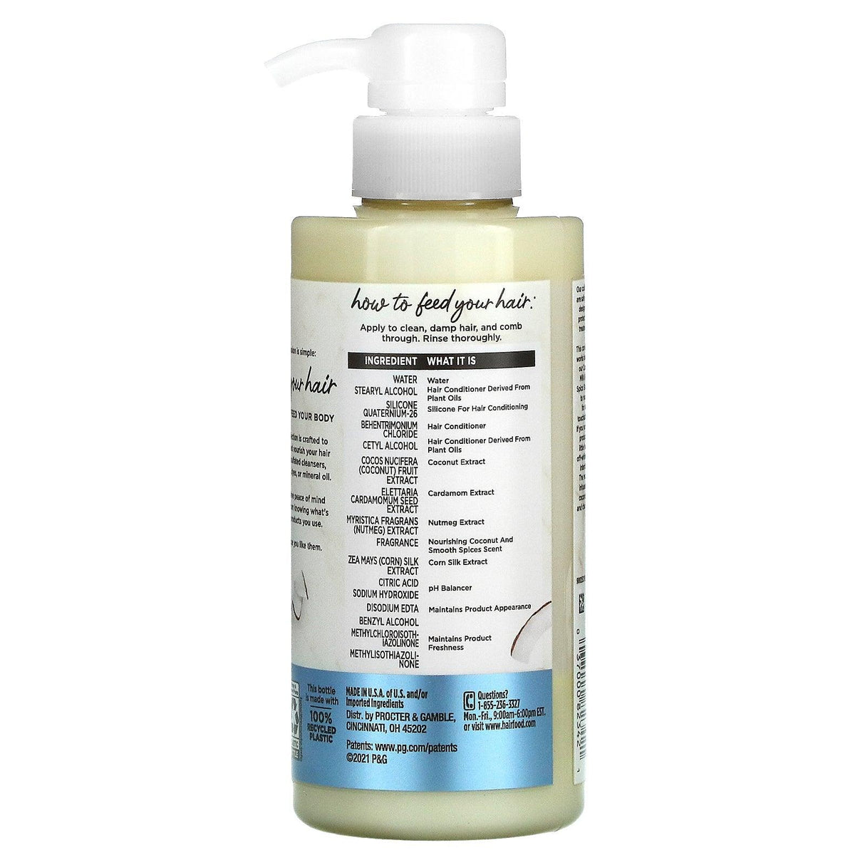Hair Food, Nourish Conditioner, Coconut Milk & Chai Spice, 10.1 fl oz (300 ml) - Supply Center USA