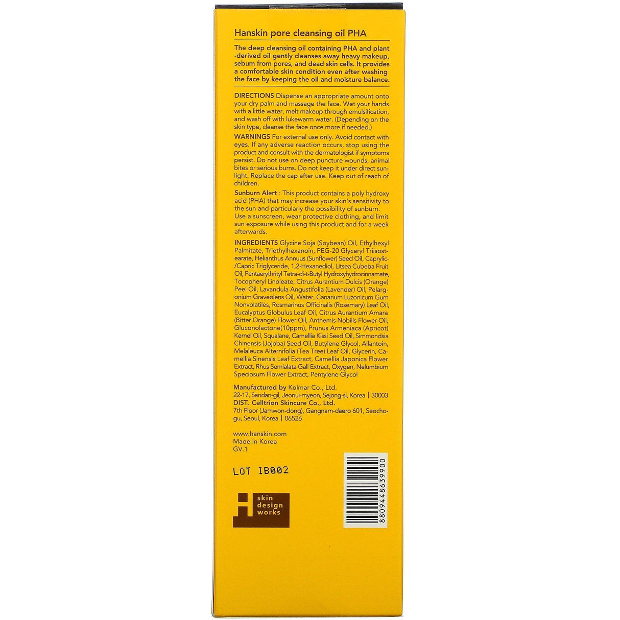 Hanskin, Pore Cleansing Oil, PHA, 10.14 fl oz (300 ml) - Supply Center USA